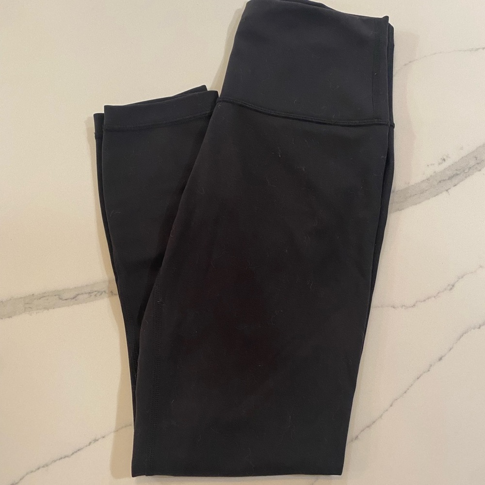 Lululemon Black Wunder Train High-Rise Crop 23”